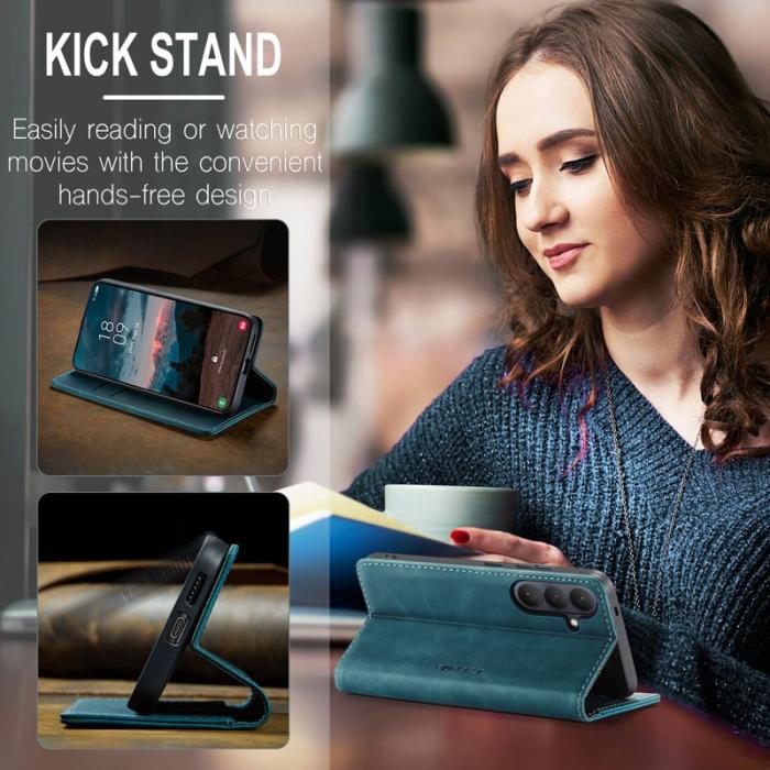 Caseme - CaseMe Plånboksfodral för Samsung Galaxy S26 Konstläder Ställ - Blå