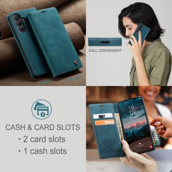 Caseme - CaseMe Plånboksfodral för Samsung Galaxy S26 Konstläder Ställ - Blå