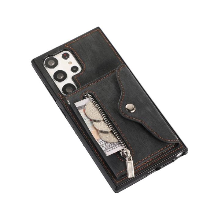 OEM - Mobilfodral för Samsung Galaxy S26 Ultra Kickstand Kortfack - Svart