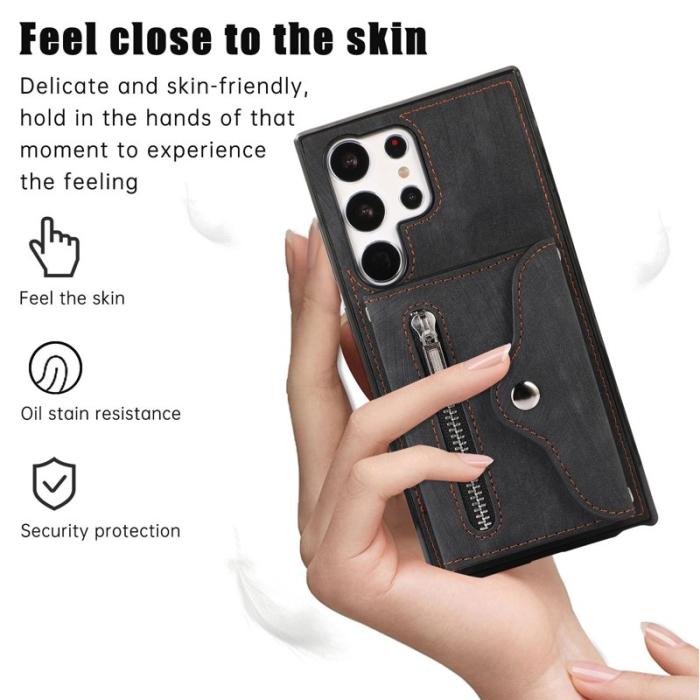 OEM - Mobilfodral för Samsung Galaxy S26 Ultra Kickstand Kortfack - Svart