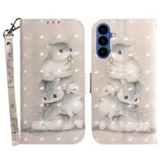 OEM - Pl&aring;nboksfodral f&ouml;r Samsung Galaxy S26 Konstl&auml;der med m&ouml;nster - Svart