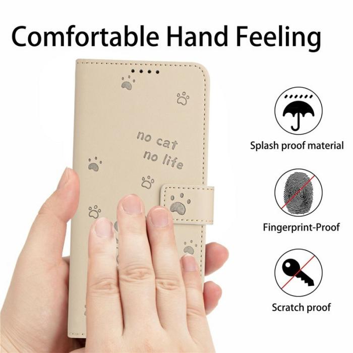 OEM - Plånboksfodral för Samsung Galaxy S26 Konstläder med rem - Beige