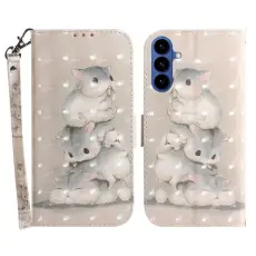 OEM - Pl&aring;nboksfodral f&ouml;r Samsung Galaxy S26 Konstl&auml;der med m&ouml;nster - Svart