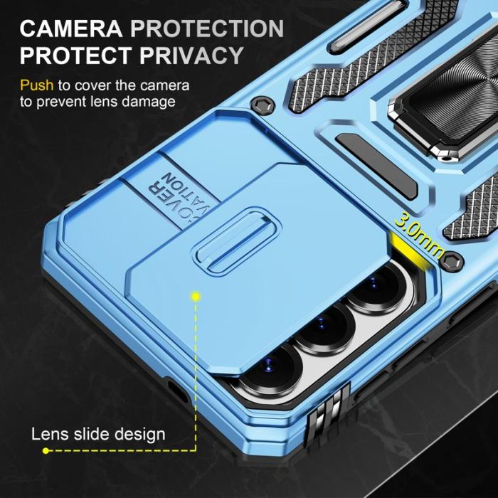 OEM - Mobilskal för Samsung Galaxy S26 Kickstand PC + TPU - Ljusblå