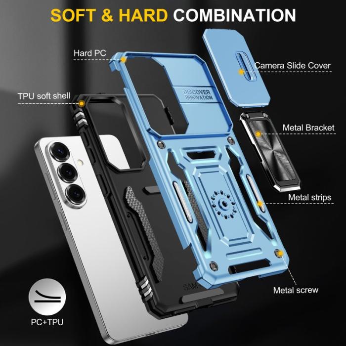 OEM - Mobilskal för Samsung Galaxy S26 Kickstand PC + TPU - Ljusblå