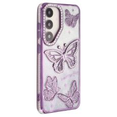 OEM - Mobilskal f&ouml;r Samsung Galaxy S26 TPU med rhinestones - Lila