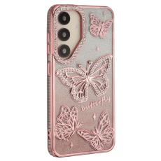 OEM - Mobilskal f&ouml;r Samsung Galaxy S26 TPU med rhinestones - Rosa