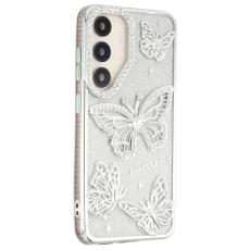 OEM - Mobilskal f&ouml;r Samsung Galaxy S26 TPU med rhinestones - Silver