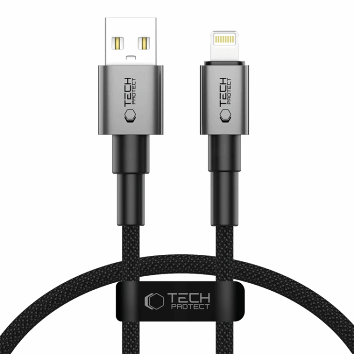Tech-Protect - Tech-Protect Lightning Kabel Ultraboost DNA 12W/2.4A 25cm - Grå