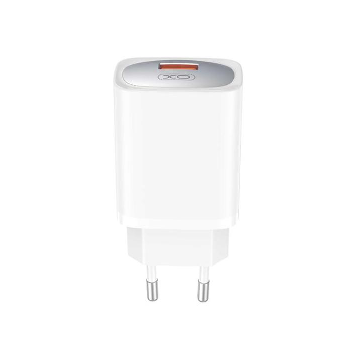 XO - XO Väggladdare 18W USB med Lightning Kabel QC CE19 - Vit