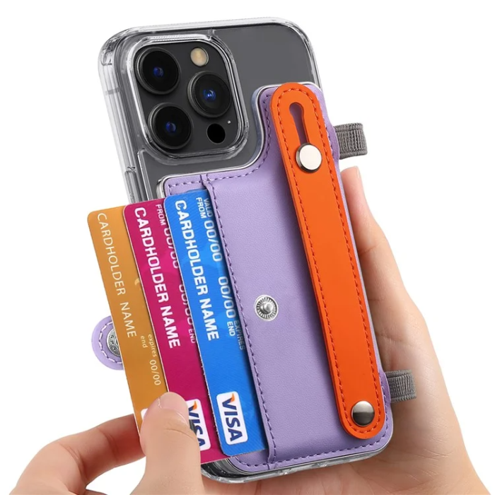 A-One Brand - Korthållare Kickstand PU-läder - Lila