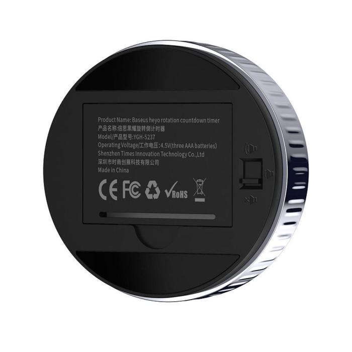 BASEUS - BASEUS Heyo Roterande Elektronisk Timer - Svart