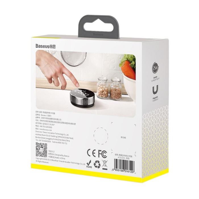 BASEUS - BASEUS Heyo Roterande Elektronisk Timer - Svart