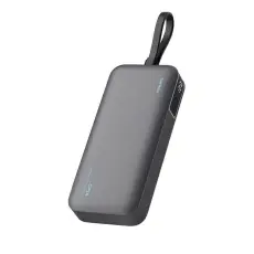 Cuktech - Cuktech Powerbank 20000 mAh 40W med Integrerad Kabel LPB200N - Gr&aring;