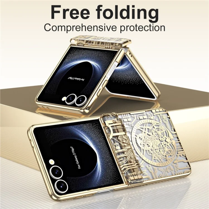 A-One Brand - Galaxy Z Flip 7 Mobilskal Mechanical Legend - Guld