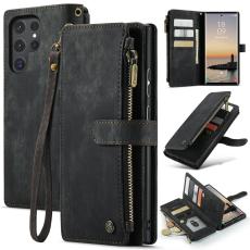 Caseme - CASEME Konstl&auml;der Pl&aring;nboksfodral till Samsung Galaxy S24 Ultra - Svart
