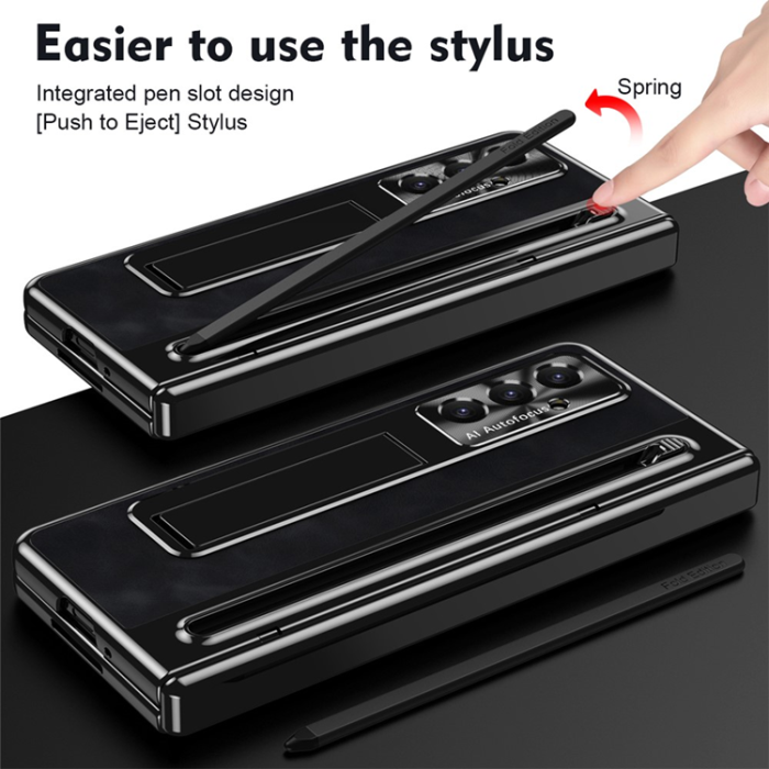 A-One Brand - Galaxy Z Fold 7 Mobilskal Kickstand med Stylus - Svart