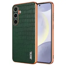 AZNS - AZNS Samsung Galaxy S25 Fodral Electroplating KonstL&auml;der - Gr&ouml;n