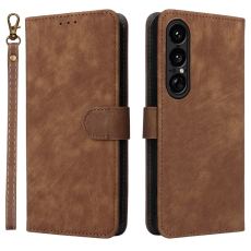 A-One Brand - Sony Xperia 1 VII Plånboksfodral RFID Kickstand med rem - Brun