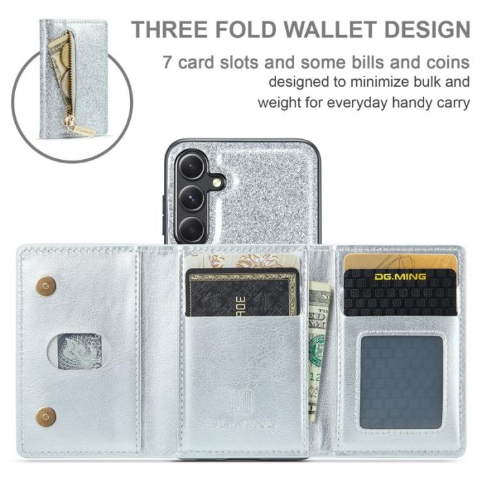 DG.MING - DG.MING M3 Series Mobilskal till Samsung Galaxy S23 FE Glitter Silver