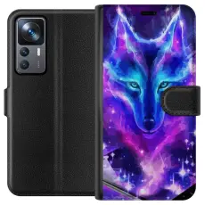 Gustaf - Pl&aring;nboksfodral till Xiaomi 12T Pro med Neon Varg