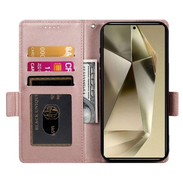 OEM - Galaxy S25 Ultra Plånboksfodral - Rosa Guld