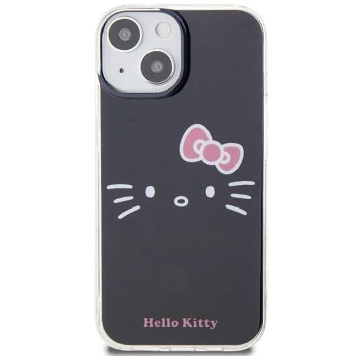 Hello Kitty - Hello Kitty iPhone 15 Mobilskal Hello Kitty IML Kitty Face - Svart