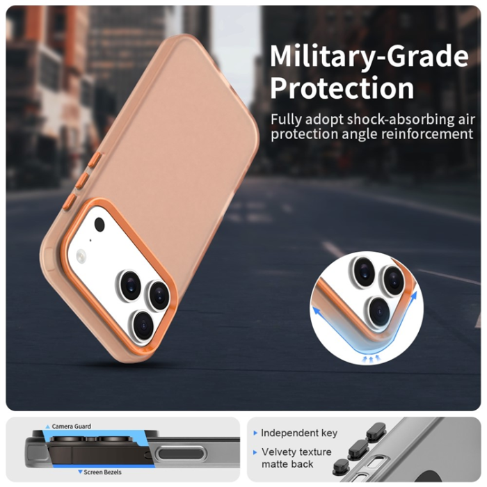 A-One Brand - iPhone 17 Pro Mobilskal Matte Anti-Drop - Orange