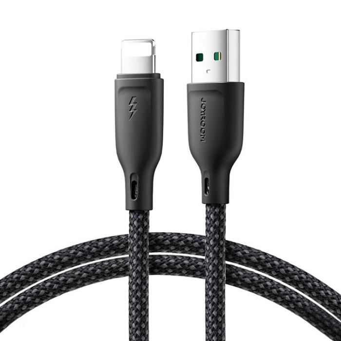 Joyroom - Joyroom USB-A till Lightning kabel Multi-Color 3A 1m - Svart