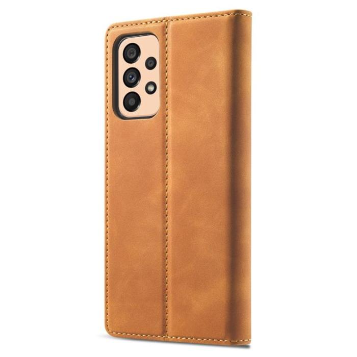 LC.imeeke - LC.IMEEKE Magnetic Plånboksfodral Galaxy A33 5G - Brun