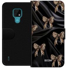 iSecrets - Pl&aring;nboksfodral till Motorola Moto E7 med Leopard Bow