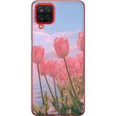 iSecrets - Mobilskal till Samsung Galaxy A12 med Rosa Tulpaner