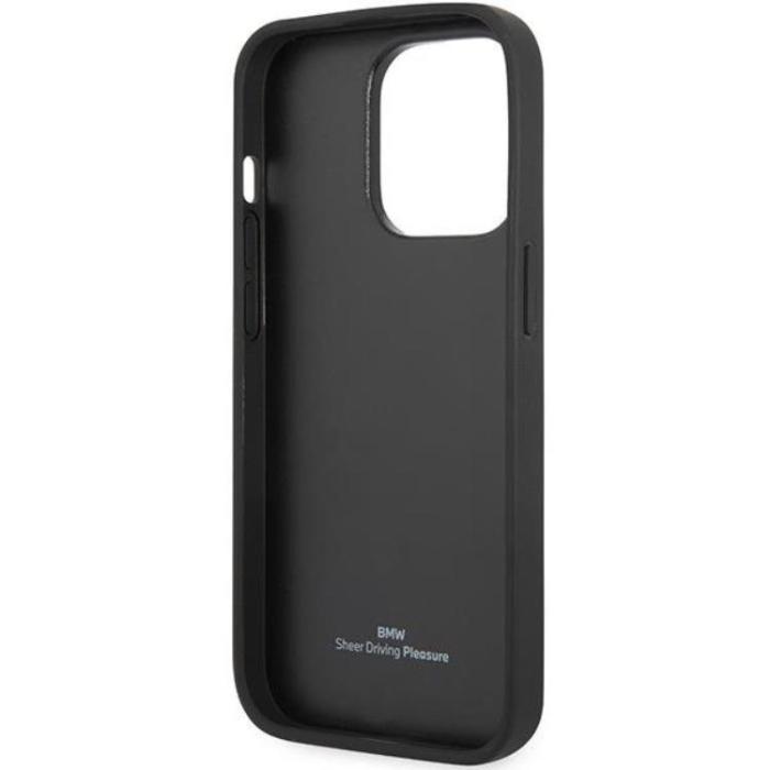 BMW - BMW iPhone 14 Pro Mobilskal Läder Quilted- Svart