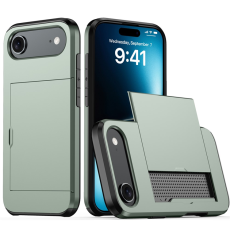 A-One Brand - iPhone 17 Air Mobilskal korthållare - Armégrön