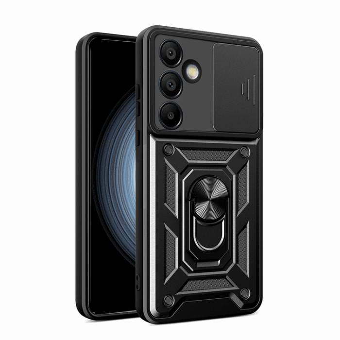 OEM - Galaxy S24 FE Mobilskal Hybrid Armor Camshield - Svart