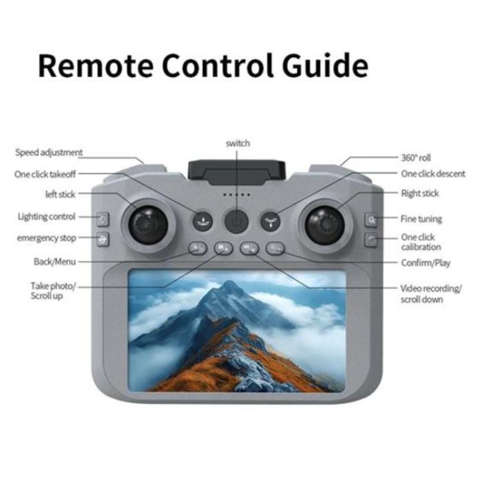 XKJ - XKJ HD Flygfotograferingsdrönare Flödespositionering med Skärm k100