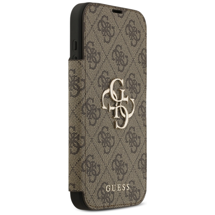 Guess - Guess iPhone 17 Pro Max Plånboksfodral Metal Logo - Brun