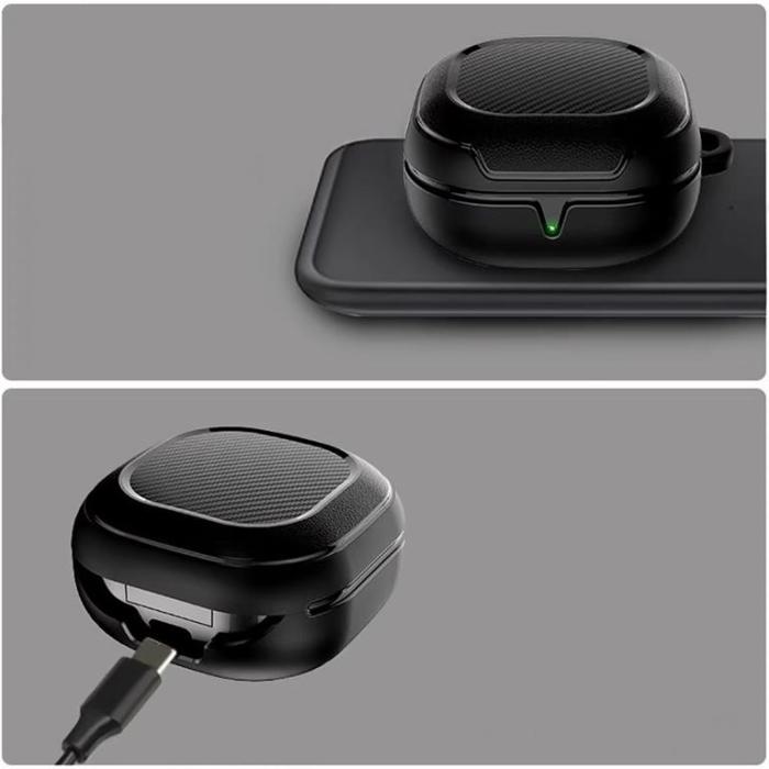 Tech-Protect - Galaxy Buds 2 Pro/2/Live/Pro Skal Rough Carbon - Svart