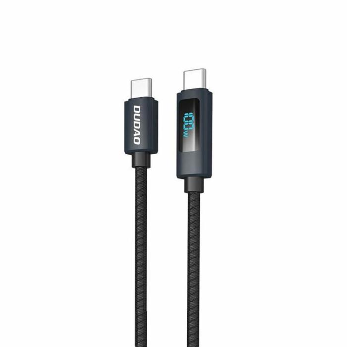 Dudao - Dudao L7C USB-C - USB-C 100W Kabel med LED Display 1m - Svart