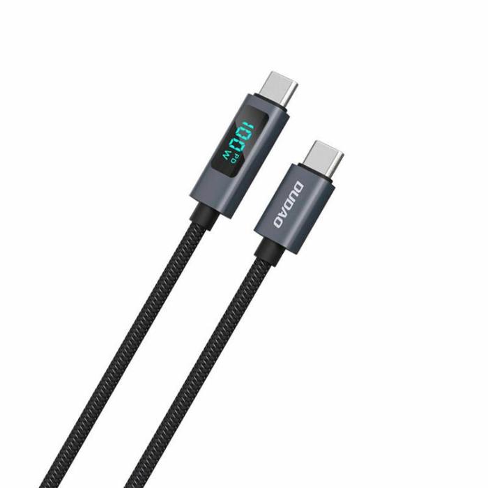 Dudao - Dudao L7C USB-C - USB-C 100W Kabel med LED Display 1m - Svart