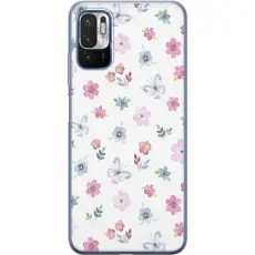 Gustaf - Mobilskal till Xiaomi Redmi Note 10 5G med Blommor och fj&auml;rillar