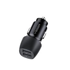 Veger - VEGER Billaddare 17W 2xUSB-A 3.4A CC316-2A - Svart