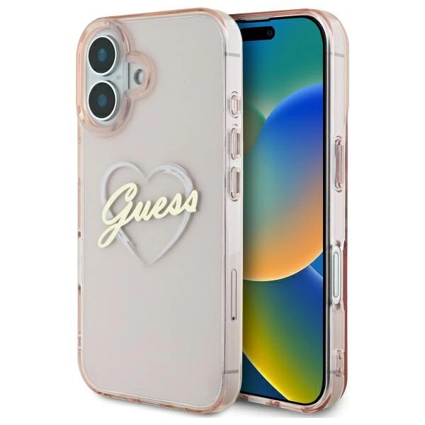 Guess iPhone 16 Mobilskal IML Heart - Rosa | 2353 | AlltMobil