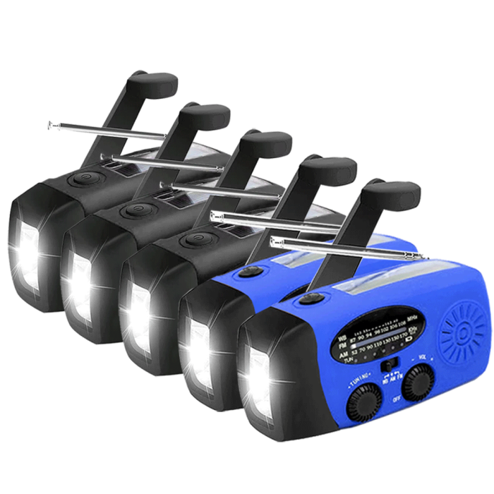 UTGATT1 - [5 PACK] Vevradio 2000mAh Powerbank, Ficklampa - 2 Blå 3 Svart