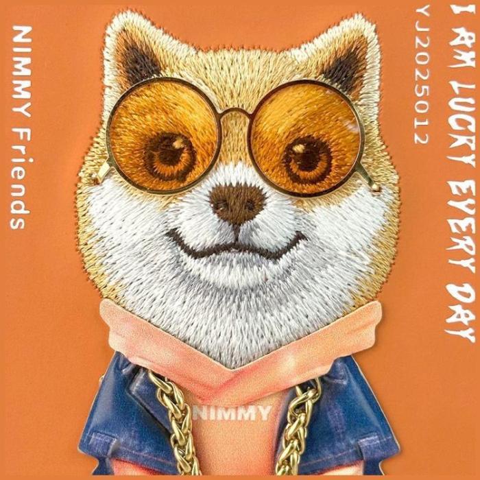 NIMMY - Nimmy iPhone 17 Pro Mobilskal Glasses Cool Dog - Orange