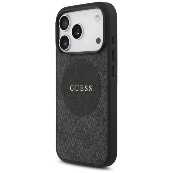 Guess - Guess iPhone 17 Pro Mobilskal MagSafe 4G Circle Classic Logo - Svart