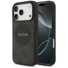 Guess - Guess iPhone 17 Pro Mobilskal MagSafe 4G Circle Classic Logo - Svart