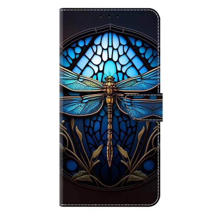 OEM - Samsung Galaxy S26 Plånboksfodral TPU + Konstläder Flip - Blå Trollslända