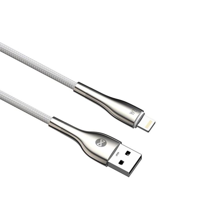 Forever - Forever Sleek USB-A till Lightning kabel 1m 2,4A - Vit