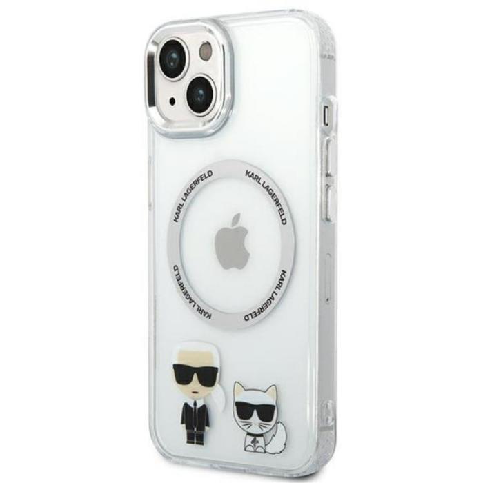 KARL LAGERFELD - Karl Lagerfeld iPhone 14 Plus Skal Magsafe Karl & Choupette Aluminum